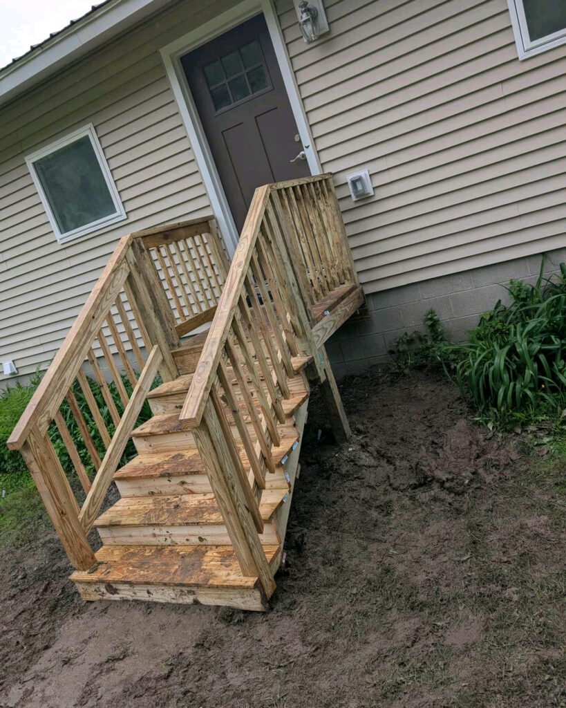 front stoop off a oneonta ny mobile home